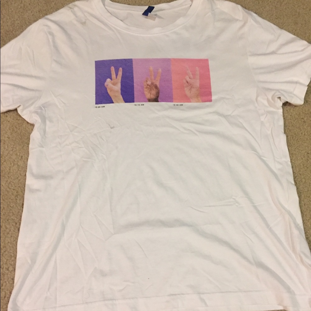 Men’s white H&M graphic t shirt